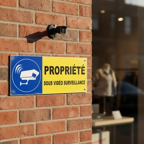 Panneau Vidéo Surveillance Propriété Privée - Signalétique Extérieure