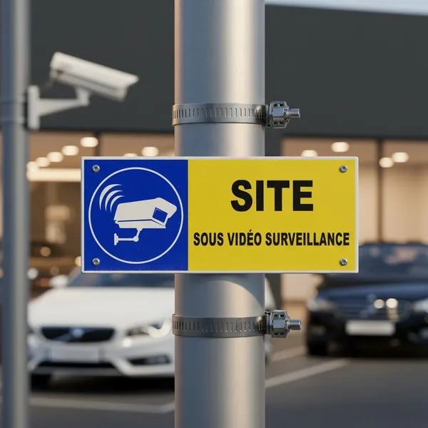 Panneau vidéosurveillance – Signalétique sécurité obligatoire