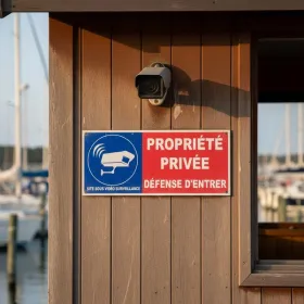 Panneau Vidéosurveillance & Propriété Privée | Sécurité Adhésif