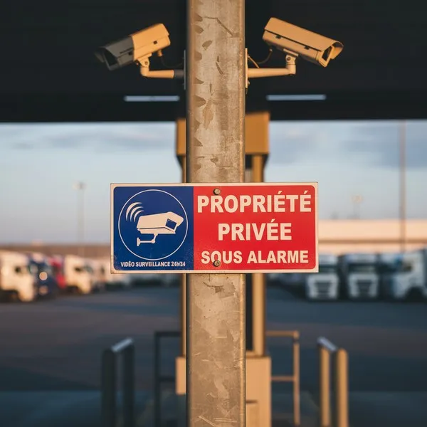 Panneau Vidéo Surveillance Sécurité | Alarme 24/24 | Adhésif Danger