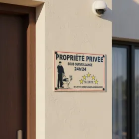 Panneau vidéo surveillance propriété privée – Surveillance 24h/24