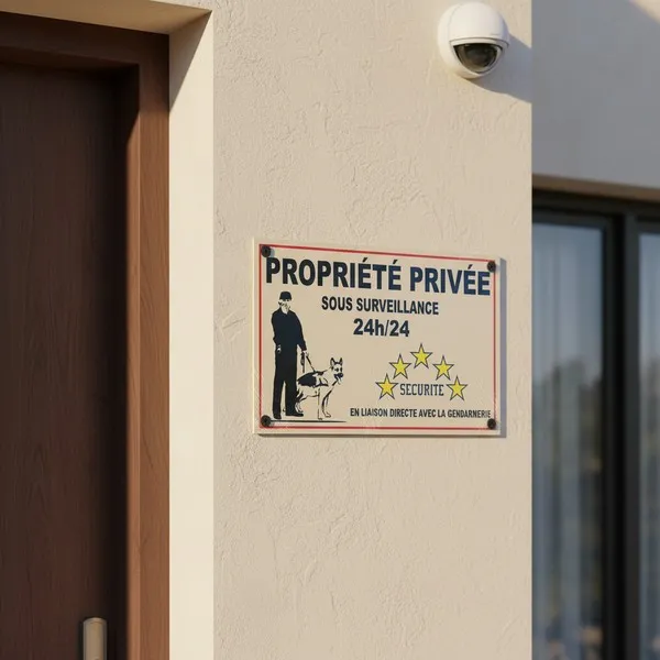 Panneau vidéo surveillance propriété privée – Surveillance 24h/24