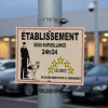 Vidéo surveillance 24h/24 – Panneau Établissement sous surveillance