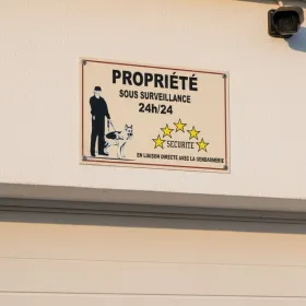 Panneau Avertissement Vidéo Surveillance 24h/24 - Adhésif Danger