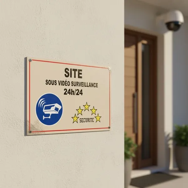 Panneau Site sous vidéo surveillance 24h/24