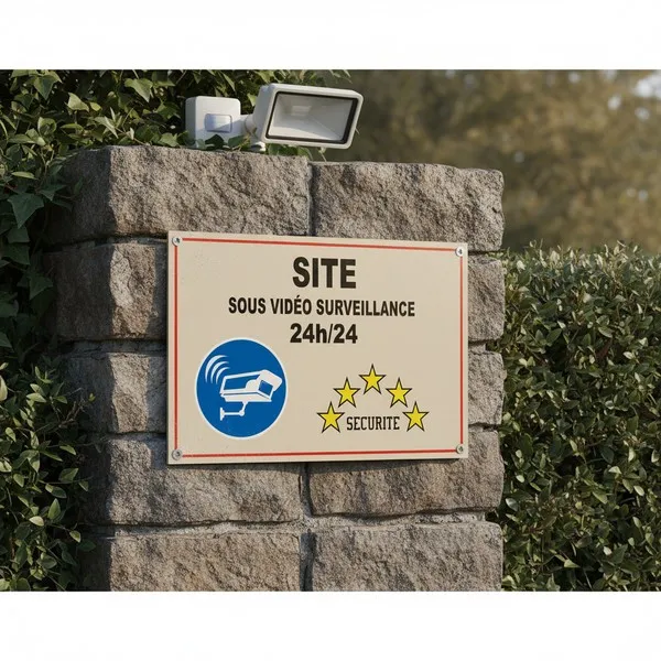 Panneau Site sous vidéo surveillance 24h/24