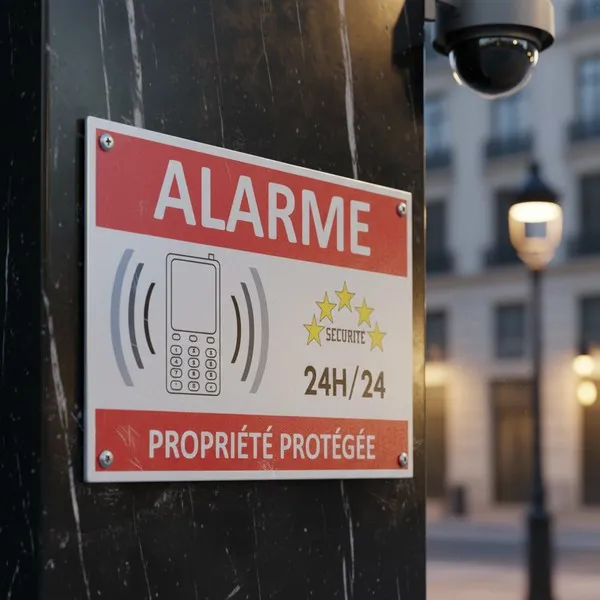 Panneau vidéosurveillance alarme – Sécurité 24h/24, site protégé