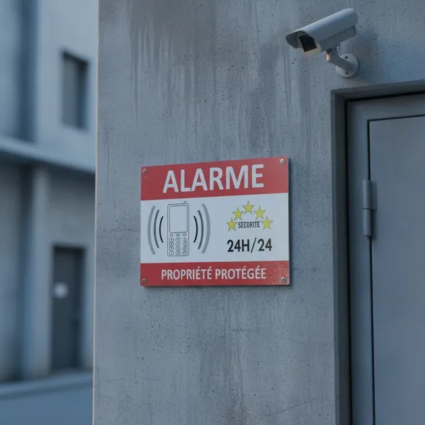 Panneau vidéosurveillance alarme – Sécurité 24h/24, site protégé