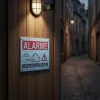 Panneau alarme surveillance électronique 300x200mm sécurité pastilles