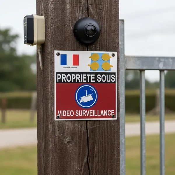 Panneau Propriété Privée Surveillance Vidéo PVC 3mm