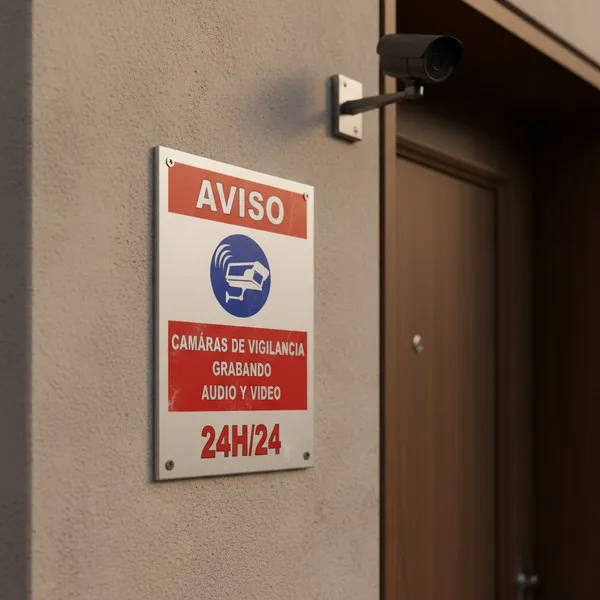 Panneau vidéo surveillance audio – Signalétique caméra conforme loi