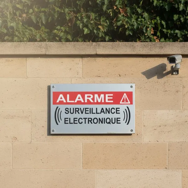 Plaque et Autocollant Alarme Surveillance Kit Dissuasion (20 Panneaux)