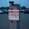 Panneau signalétique alarme électronique 300x200mm + pastille offerte