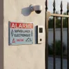 Panneau signalétique alarme électronique 300x200mm + pastille offerte