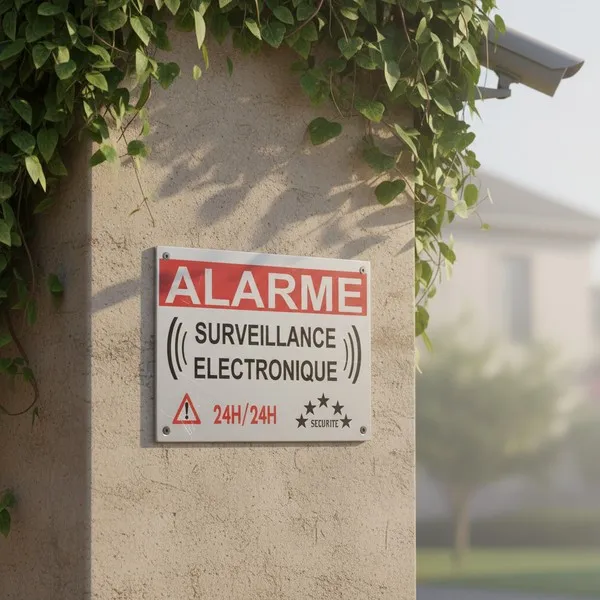 Panneau Alarme Dissuasion 160x100mm avec Pastille Offerte Signalétique