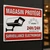 Autocollant « Magasin protégé » avec caméra de surveillance, mention 24h/24h et surveillance électronique, vu de face