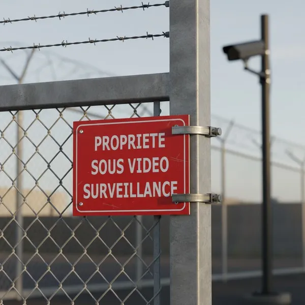 Panneau Vidéo Surveillance : Dissuasion & Sécurité du Site