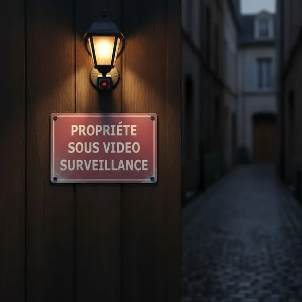 Panneau Vidéo Surveillance : Dissuasion & Sécurité du Site
