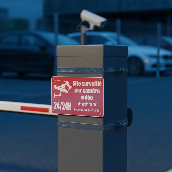 Panneau vidéosurveillance – Site protégé par caméra de sécurité
