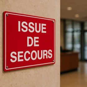 Panneau issue de secours – signalisation d'évacuation