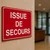 Panneau issue de secours – signalisation d'évacuation