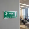 Panneau sortie de secours à droite | Signalétique évacuation