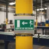 Panneau Sortie de Secours Gauche avec Porte | Signalétique Évacuation