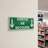 Panneau Sortie de secours en bas – Panneau évacuation