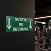 Panneau Sortie de secours en bas – Panneau évacuation