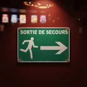 Panneau Sortie de secours à droite – Panneau évacuation