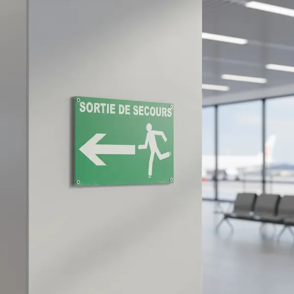 Panneau Sortie de secours à gauche – Panneau évacuation