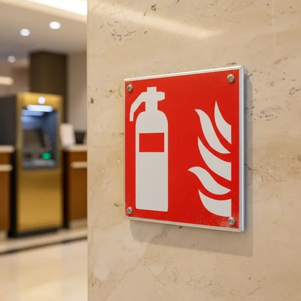 F001 Extincteur – Panneau évacuation et sortie de secours
