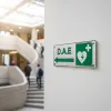 Panneau défibrillateur flèche gauche – Signalétique sécurité