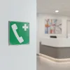 EOO4 Téléphone de secours : Panneau évacuation & sortie de secours