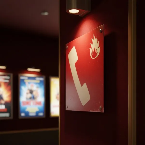 F006 Téléphone incendie – Panneau évacuation et sortie de secours