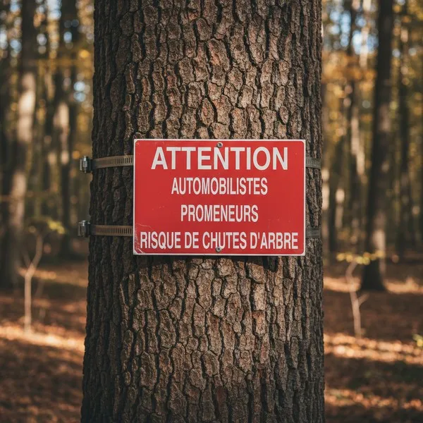 Panneau Attention Chute d’Arbres | Signalétique Route & Chemin
