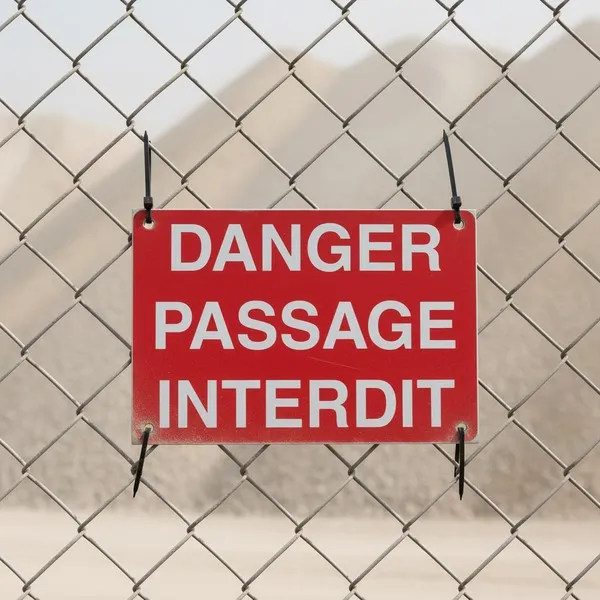 Panneau Danger passage interdit – Panneau attention Danger