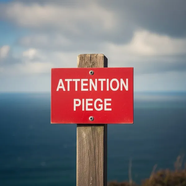 Panneau Attention piège – Sécurité zone dangereuse