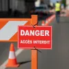 Panneau danger accès interdit aluminium – sécurité chantier