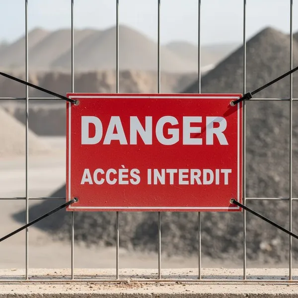Panneau danger accès interdit aluminium – sécurité chantier