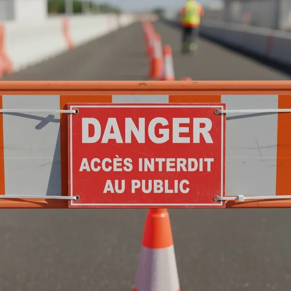 Panneau danger accès interdit – Zone non accessible au public