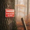 Panneau danger accès interdit – Zone non accessible au public