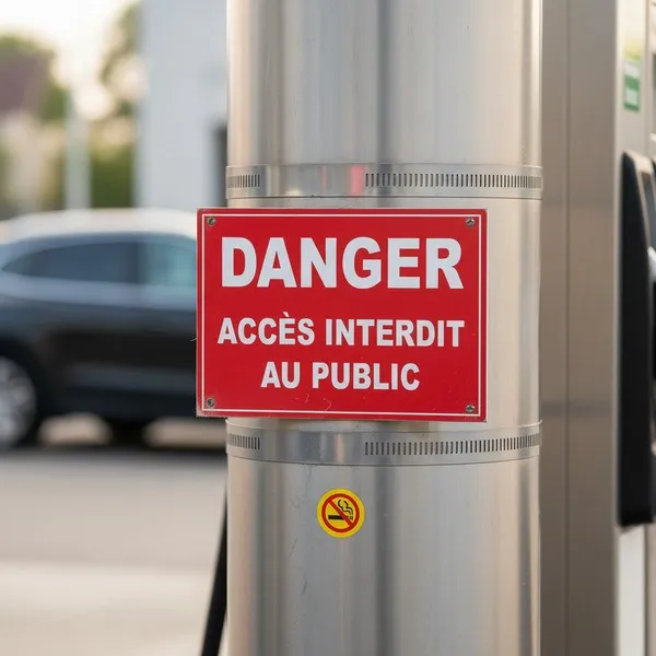 Panneau danger accès interdit au public signalétique sécurité