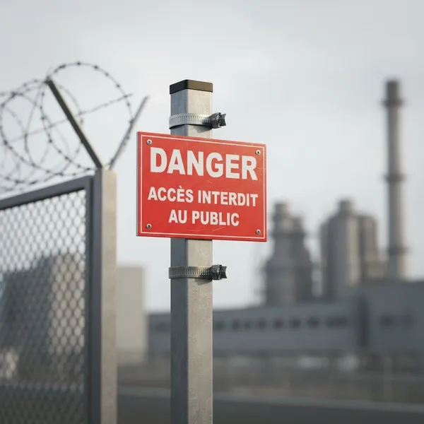 Panneau danger accès interdit au public signalétique sécurité