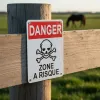 Panneau Danger zone à risques – Panneau attention Danger