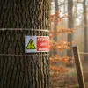 Panneau danger attention chute d'arbres – Panneau risque de chute