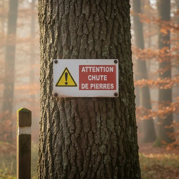 Panneau chute de pierre – Panneau attention Danger
