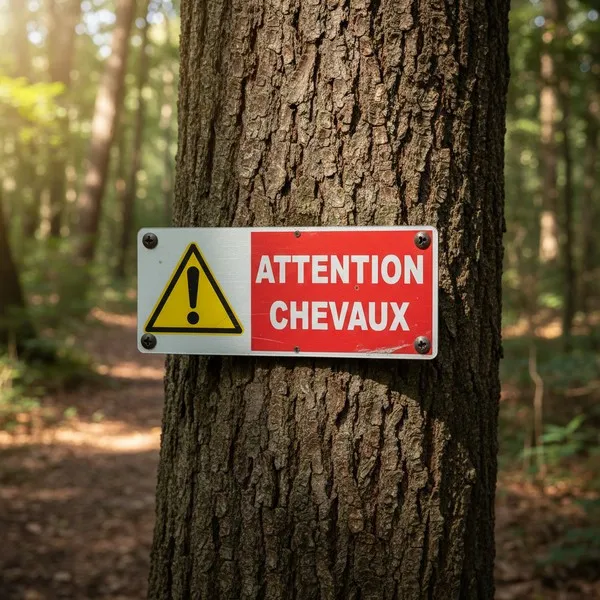 Panneau danger attention chevaux – Panneau attention Danger