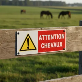 Panneau danger attention chevaux – Panneau attention Danger