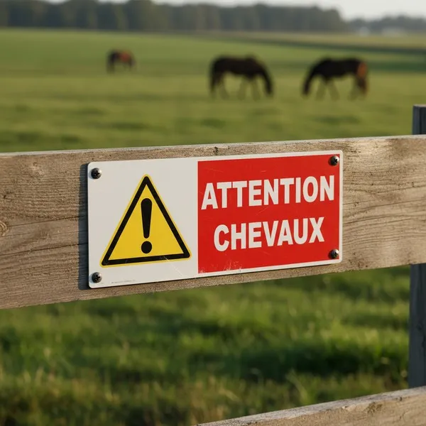 Panneau danger attention chevaux – Panneau attention Danger
